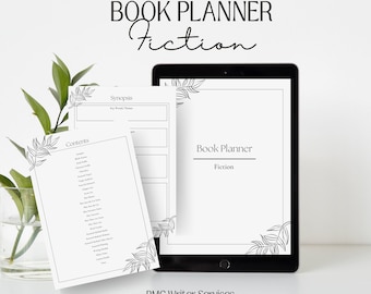 Fiction Book Planner | Novel Writing, Author Worksheet (Digital Download)