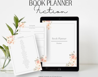 Floral Fiction Book Planner | Author & Novel Writing (Digital Download)