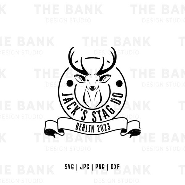 Personalised Stag Do/Stag Party/Bachelor Party Logo as an svg jpg png dxf file