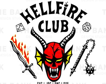 INSTANT DOWNLOAD Hell Club svg, jpeg, dxf and png for t-shirts, mugs etc cricut