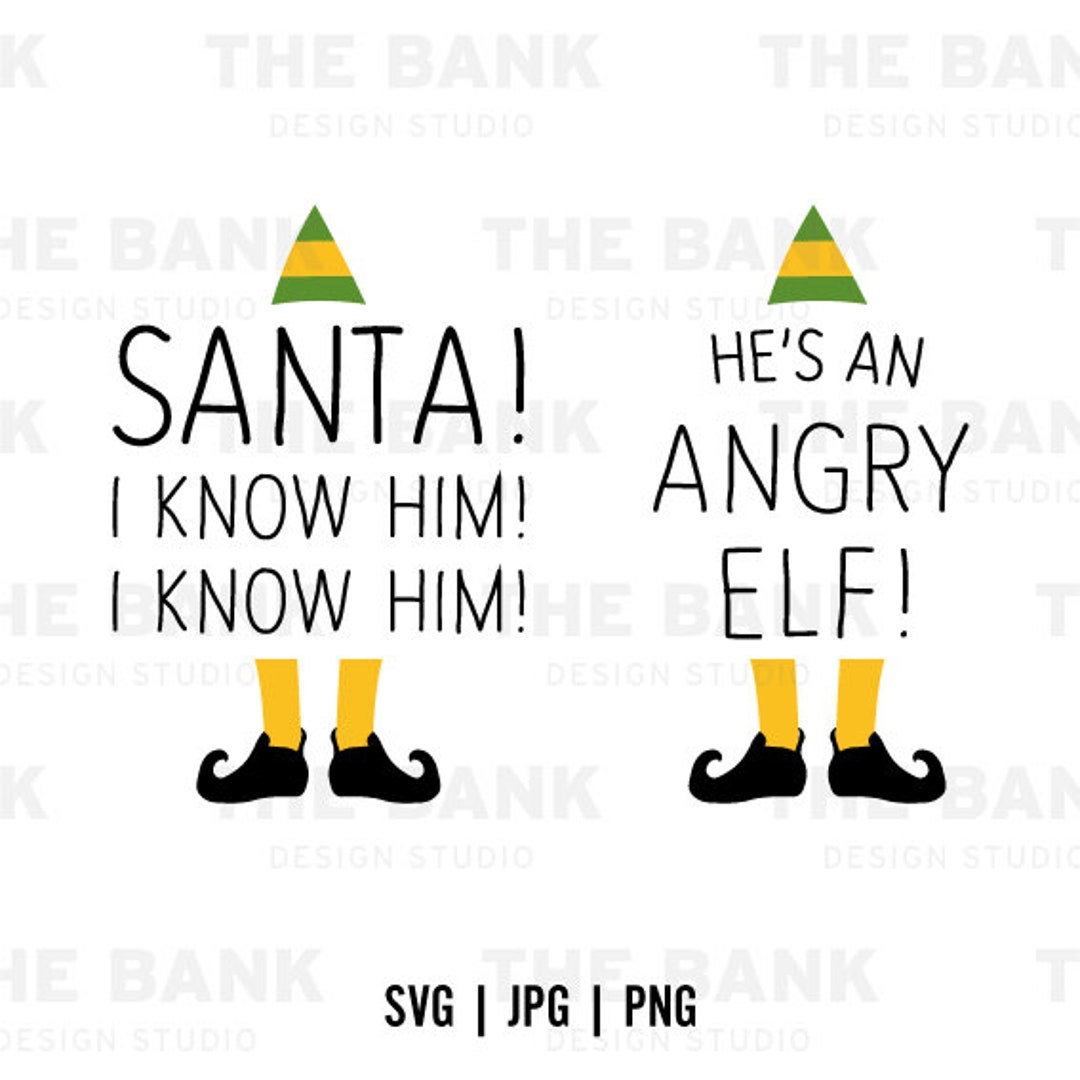 INSTANT DOWNLOAD Christmas Elf Quotes Svg Jpeg and Png for Etsy