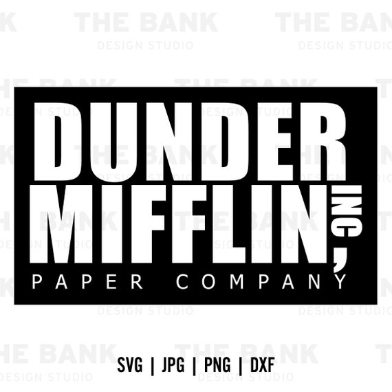 Dunder Mifflin Paper Company Logo SVG JPEG PNG Files 