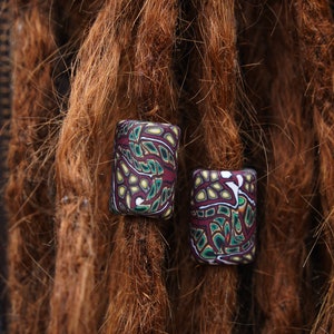 2 Dreadschmuck Set Perle Dreadlockperlen Schmuck Boho Dreadperlen Rasta Perlen Set Hippie Perlen Geschenk Dread Perle Dreadlockschmuck Set