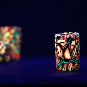 Fluorescent dread jewelry dread beads set fluorescent dreadlock jewelry UV beads boho set beads psychedelic jewelry luminous