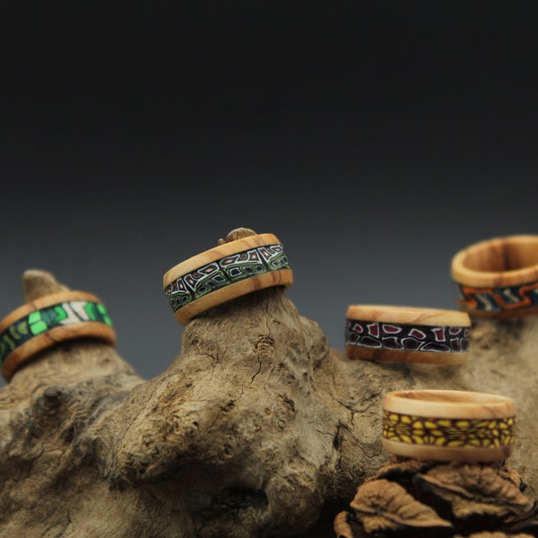 Bois d’olivier dread bijoux dread ring hippie bijoux dreads bois dread naturel perle anneau bijoux en bois d’olivier bijoux en bois perle cadeau fait main