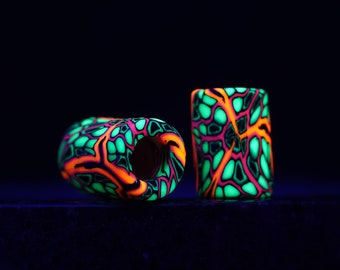 Zestaw koralików strach fluorescencyjny strach biżuteria koraliki UV zestaw boho koraliki strach zestaw hippie dredy biżuteria koraliki jasne koraliki biżuterii Rasta