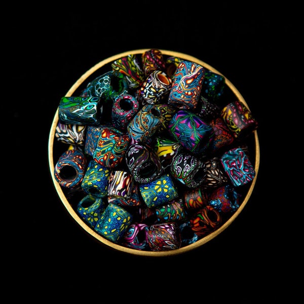 Imoris BOX Dreadlock Perles Dread Bead Set Dread Bijoux Hippie Perles Boho Bijoux Dreadlock Bead Set Dread Jewelry Perles Rasta Bead Set