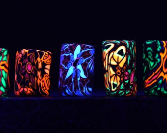 Fluorescent dreadlock beads set UV active dread jewelry set hippie beads UV BOX jewelry dreadlock beads set jewelry dreadlock beads