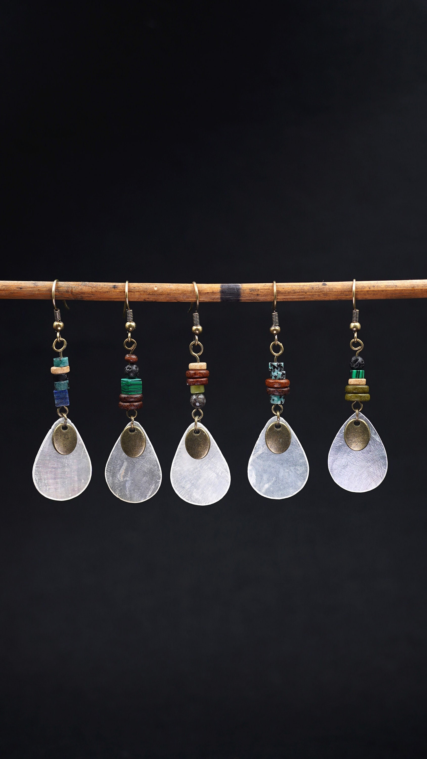 Shell jewelry earrings light shell disc earrings boho natural jewelry drop earrings shell jewelry light ear jewelry hippie jewelry