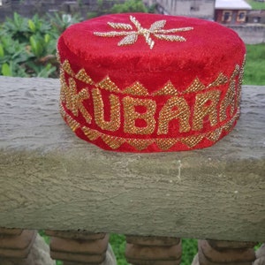 Igwe Odogwu African Chieftaincy  Igbo Ozo Cap, African Men&#39;s  Velvet Cap/Beaded Cap, Nigerian Special Traditional Men Hat