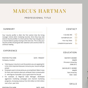 Resume Template | Resume Template Word|  Cover Letter and References Template | Professional Resume | CV Template