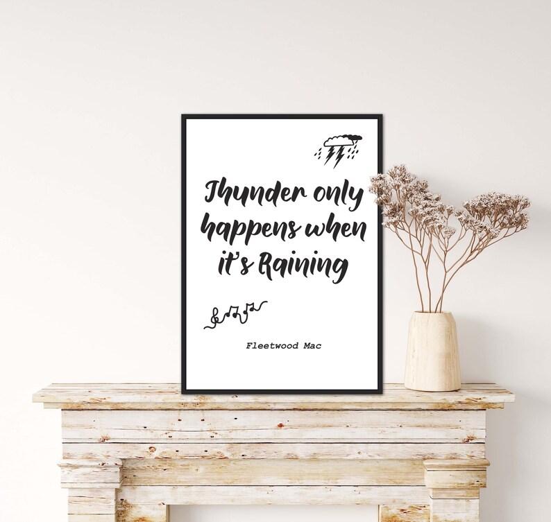 Fleetwood Mac Lyric Printable Art Quote/song Lyric/music Quote