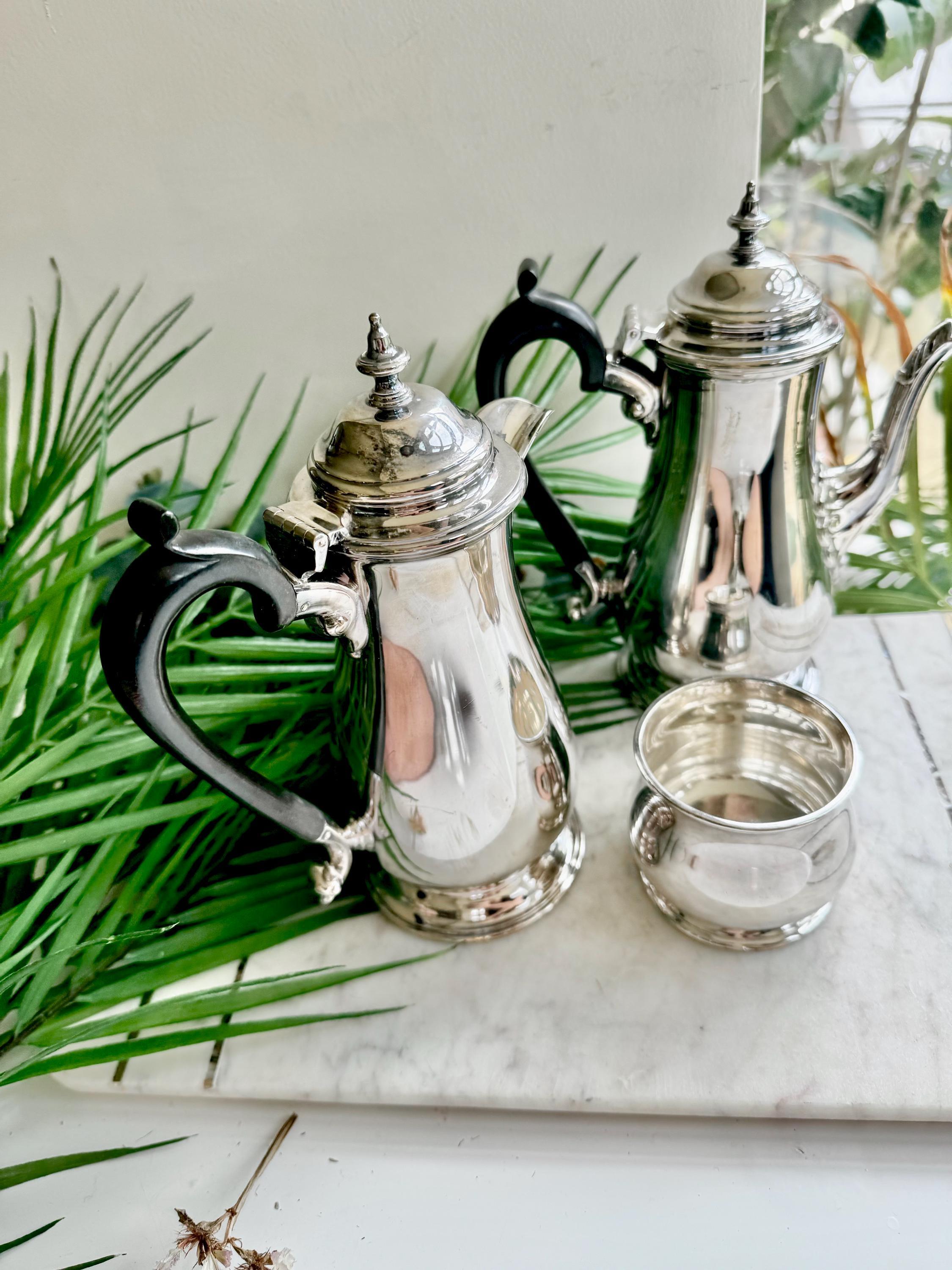 Antique Harrison Brothers & Howson Silver-plated Three-piece Tea