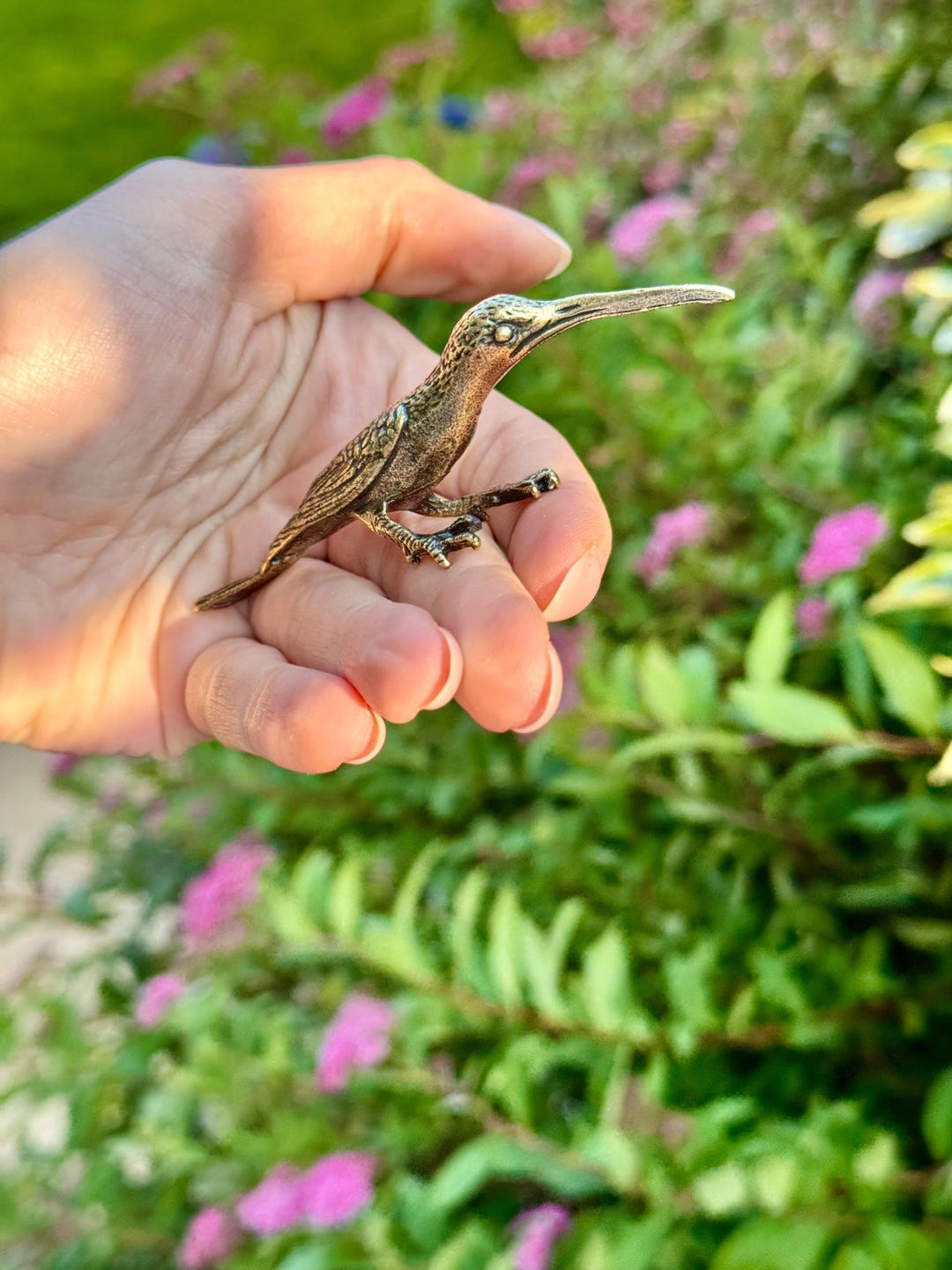 Solid Brass Tropical Hummingbird – Miniature Nature-inspired Decor - Etsy