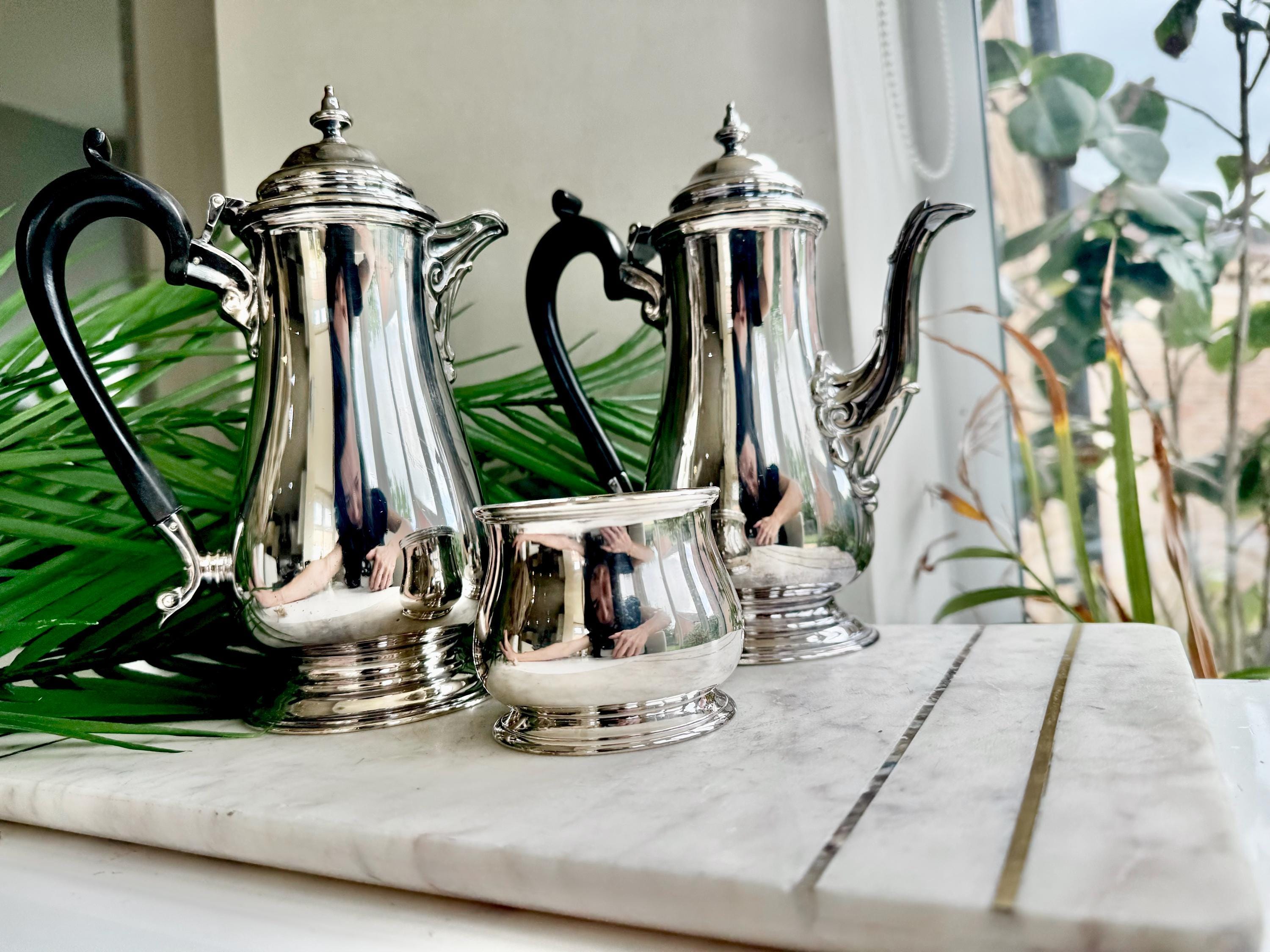 Antique Harrison Brothers & Howson Silver-plated Three-piece Tea