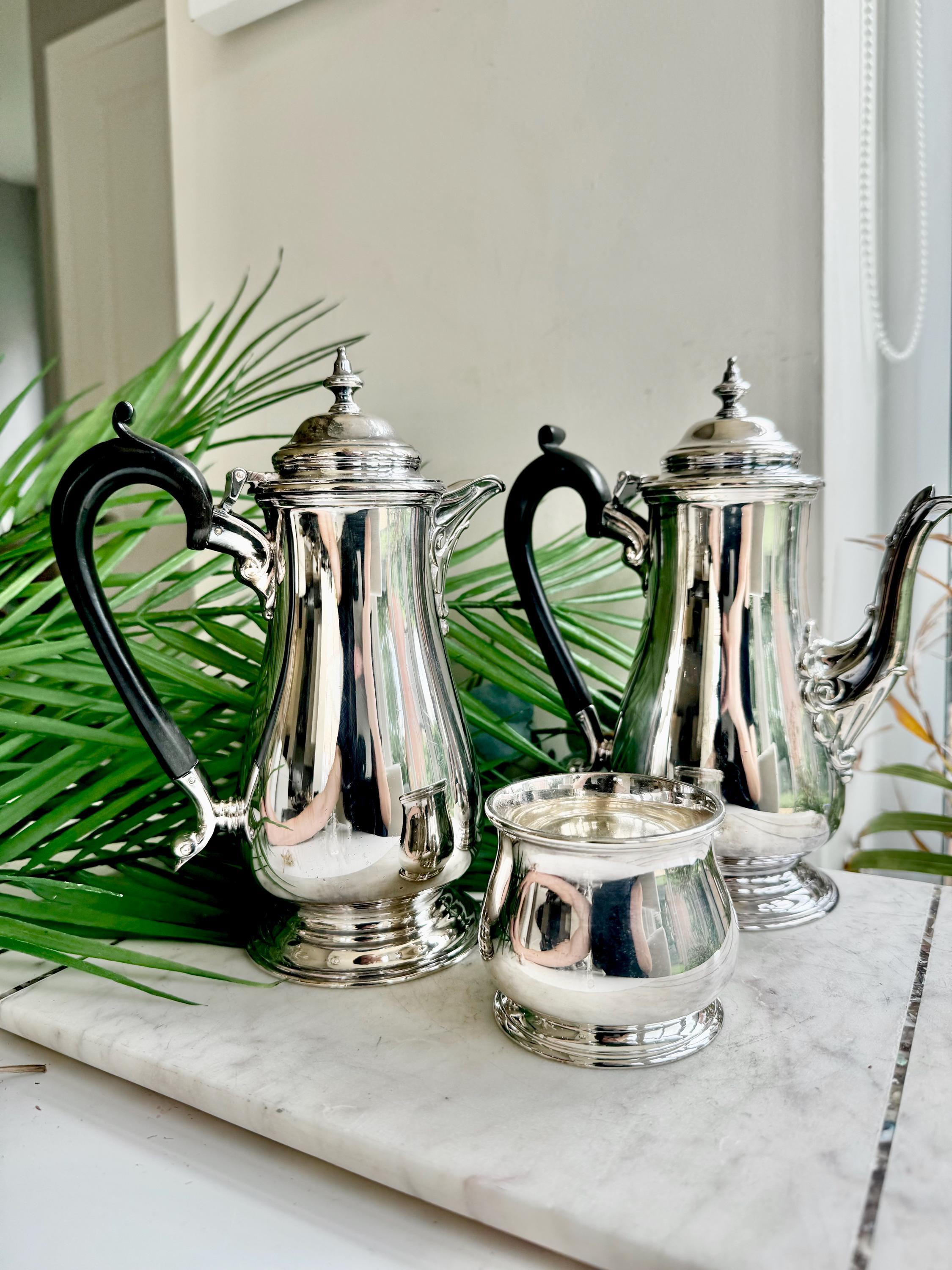 Antique Harrison Brothers & Howson Silver-plated Three-piece Tea