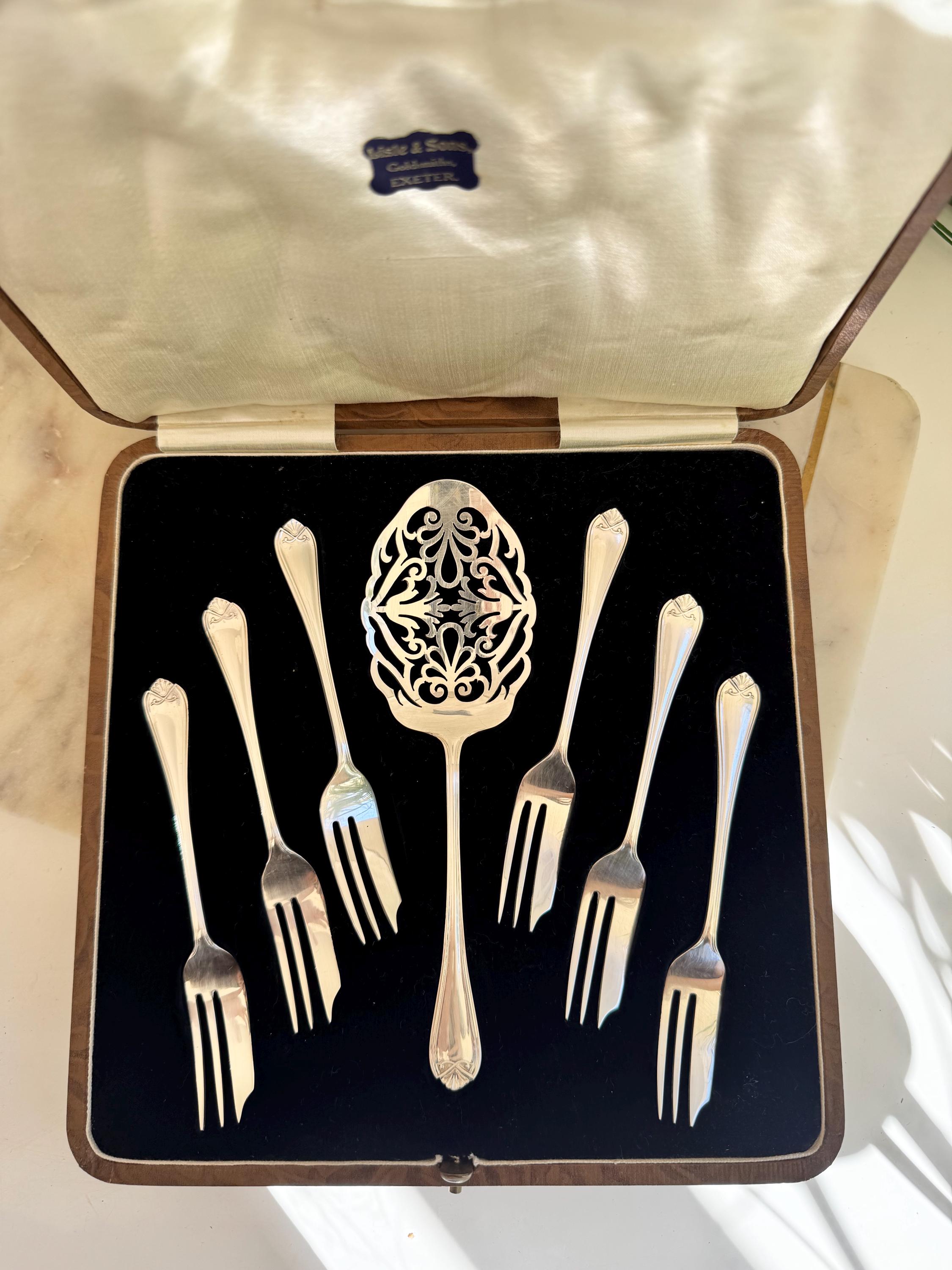 イギリス ケーキフォーク ペイストリーフォーク サーバー 箱付