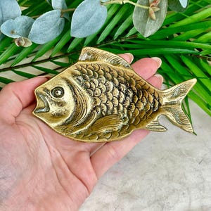 Vintage French Brass Fish Dish — Jewellery or Trinket Bowl
