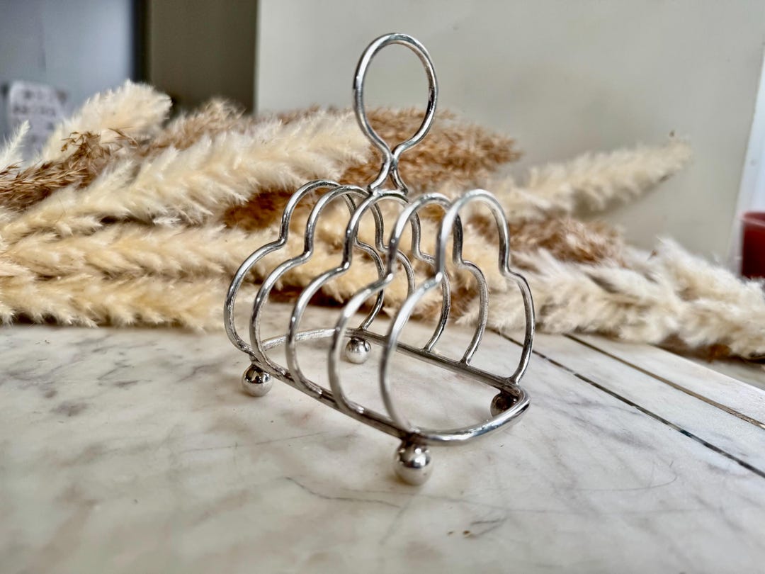 Mid Century EPNS Silver Plated Toast Rack, 5 Slice English Breakfast ...