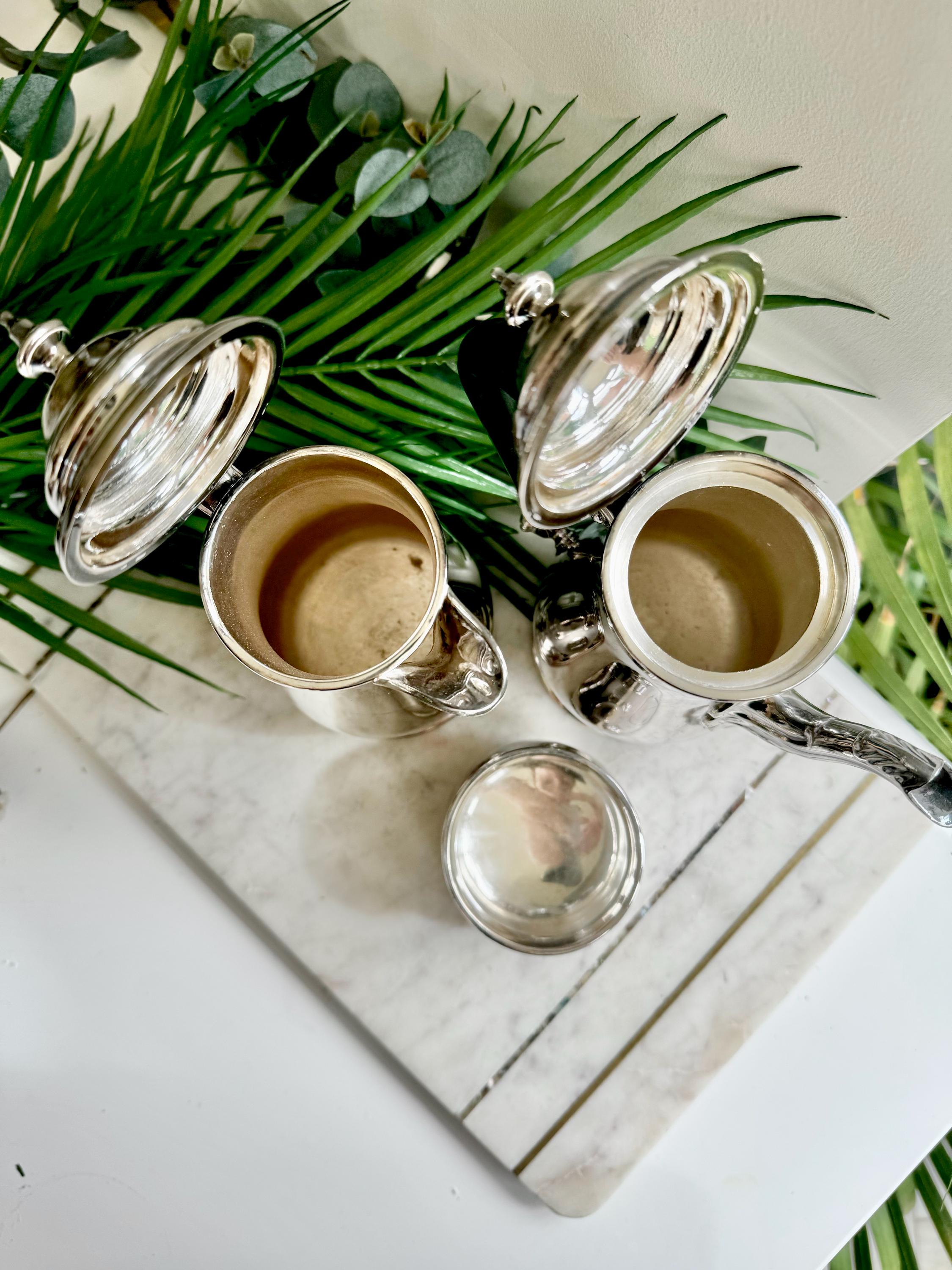 Antique Harrison Brothers & Howson Silver-plated Three-piece Tea