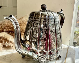 【 James Deakin】 透かしのティーセット 3点　ティーポット James Deakin】 透かしのティーセット ティーポット 3点 James