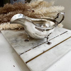 Antique English Silver-Plated Gravy Boat by James Dixon & Sons
