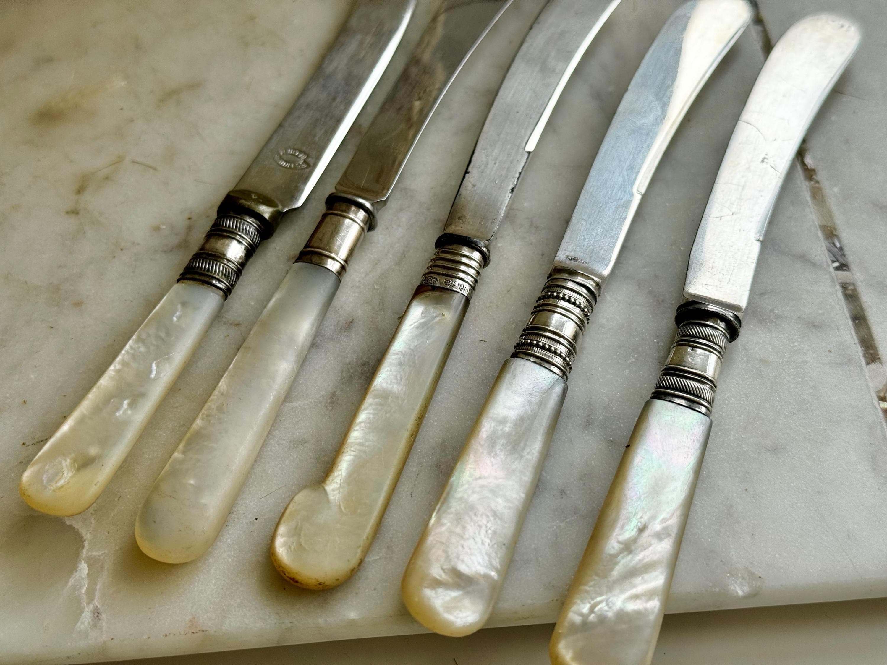 Vintage mother of pearl cheese knives - Etsy 日本