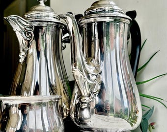 Antique Harrison Brothers & Howson Silver-plated Three-piece Tea