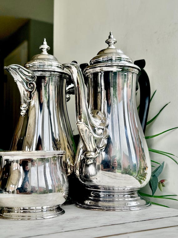 Antique Harrison Brothers & Howson Silver-plated Three-piece Tea