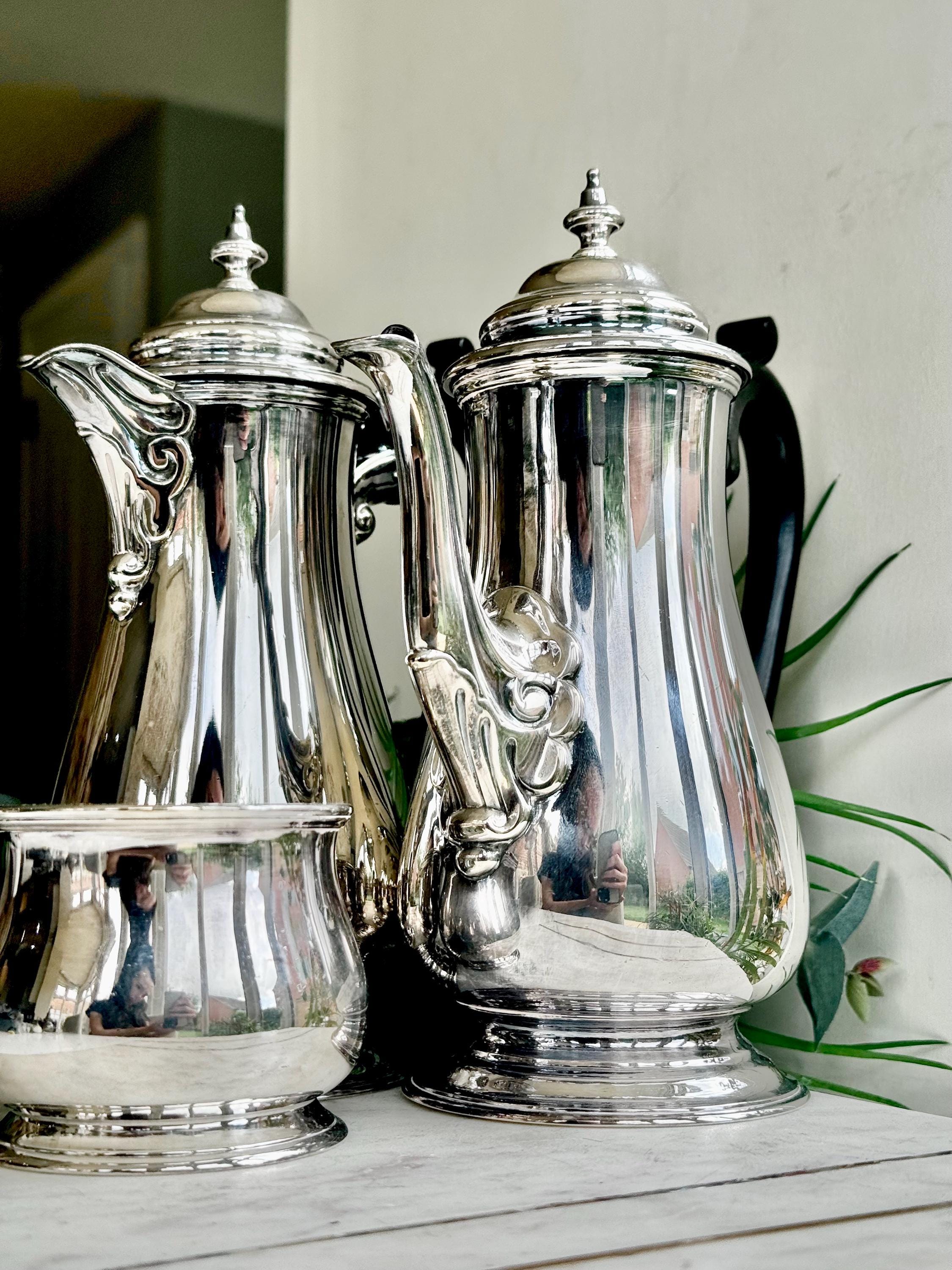 Antique Harrison Brothers & Howson Silver-plated Three-piece Tea