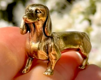 Brass Dachshund Figurine