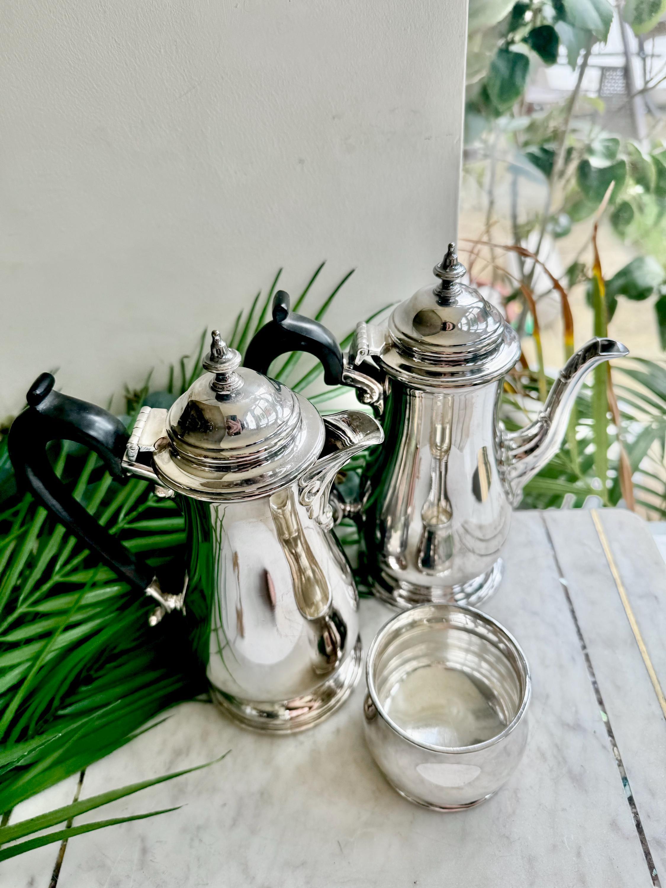 Antique Harrison Brothers & Howson Silver-plated Three-piece Tea