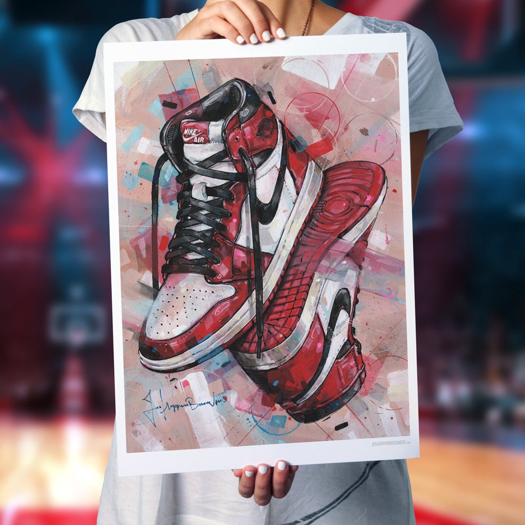 Air Jordan 1 Upside Down Chicago Poster 50x70 Cm Etsy UK