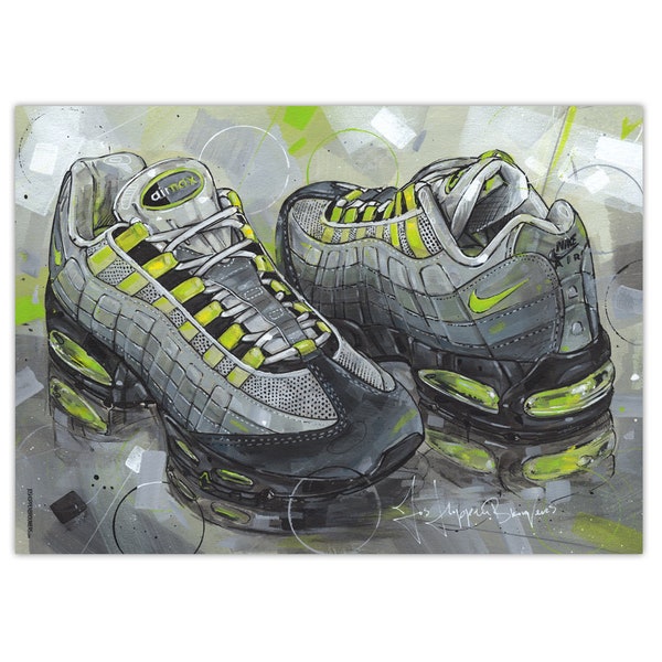 Air Max 95 Neon full color poster 70x50 cm