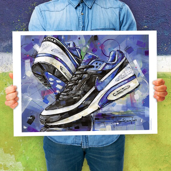 Air Max Classic BW Black Persian Violet Poster 70x50 Cm Etsy