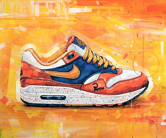 Air Max 1 Parra Albert Painting 60x50 Cm Etsy
