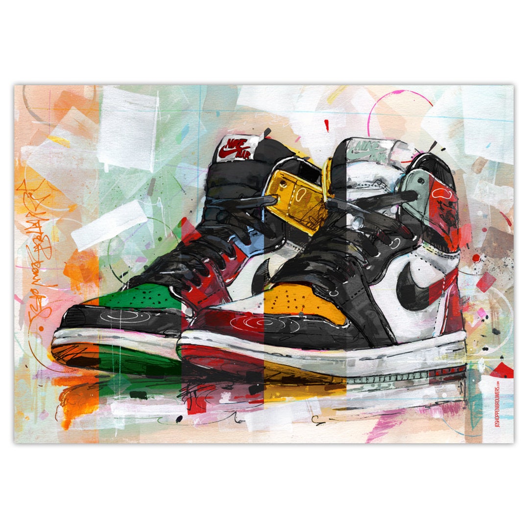 Air Jordan 1 Retro High Colourway Poster 70x50 Cm Etsy