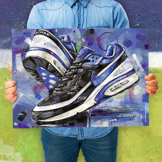 Air Max Classic BW Black Persian Violet Full Color Poster 70x50 Cm