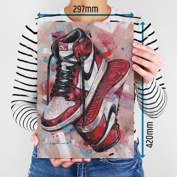 Air Jordan 1 basketball graffiti Chicago poster 70x50 cm