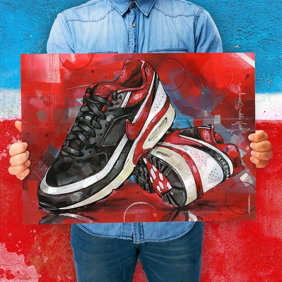 Air Max Classic BW Varsity Red 2 Full Color Poster 70x50 Cm 