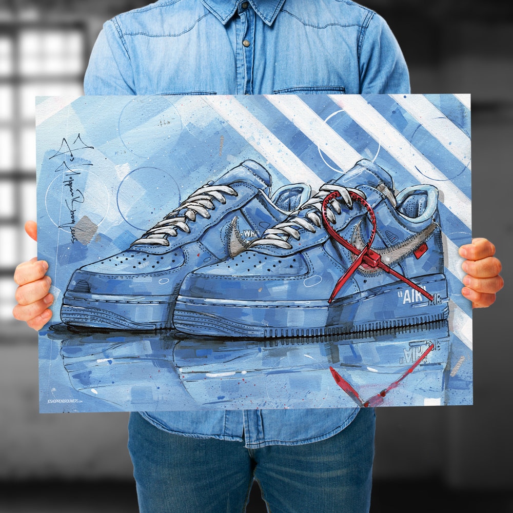 Air Force 1 Low University Blue Painting 40x30 Cm -  Norway