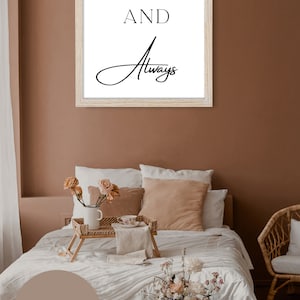 Forever and Always| Wall Decor | Wall Prints Bedroom | Printable Quotes ...