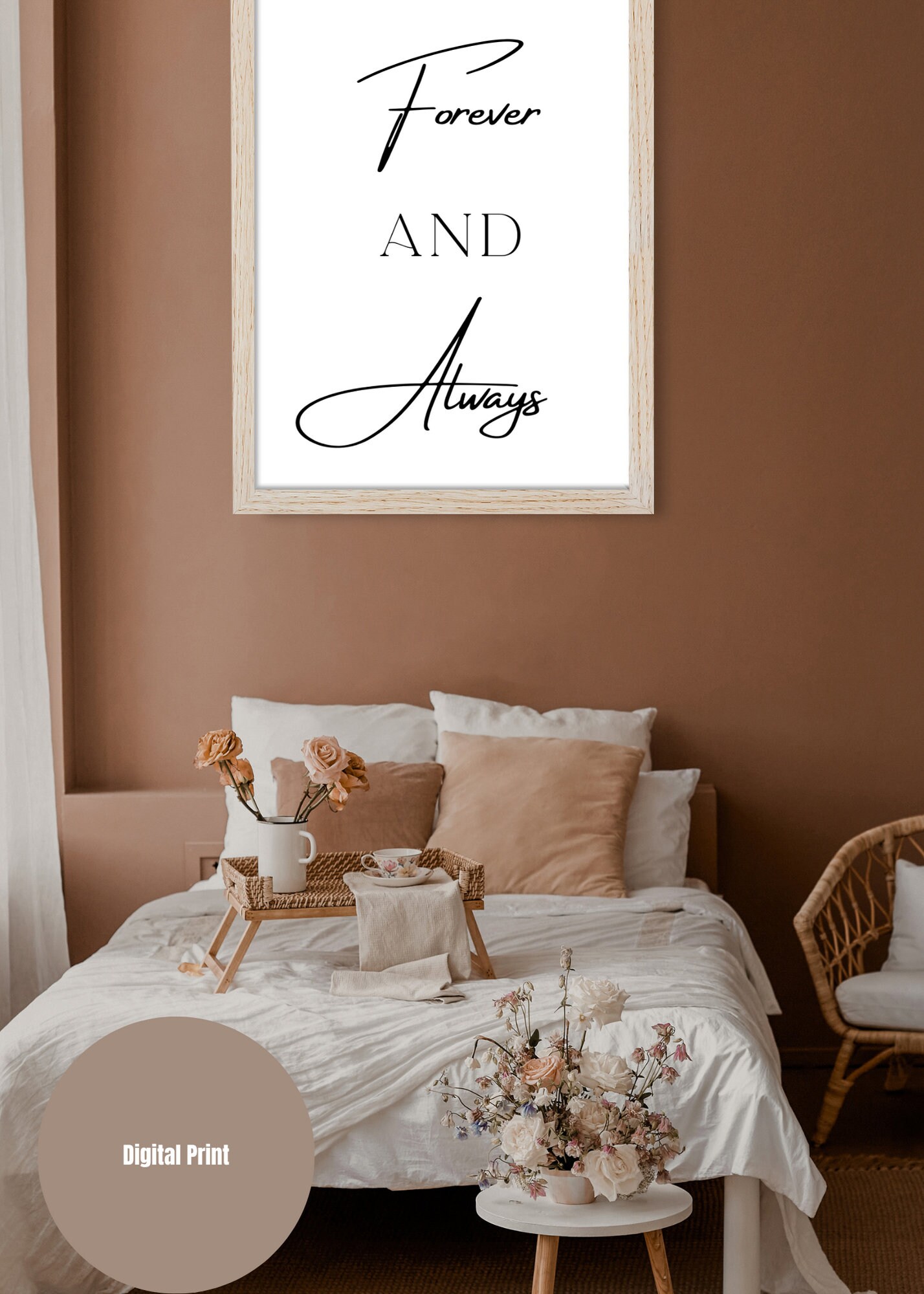 Forever and Always| Wall Decor | Wall Prints Bedroom | Printable Quotes ...