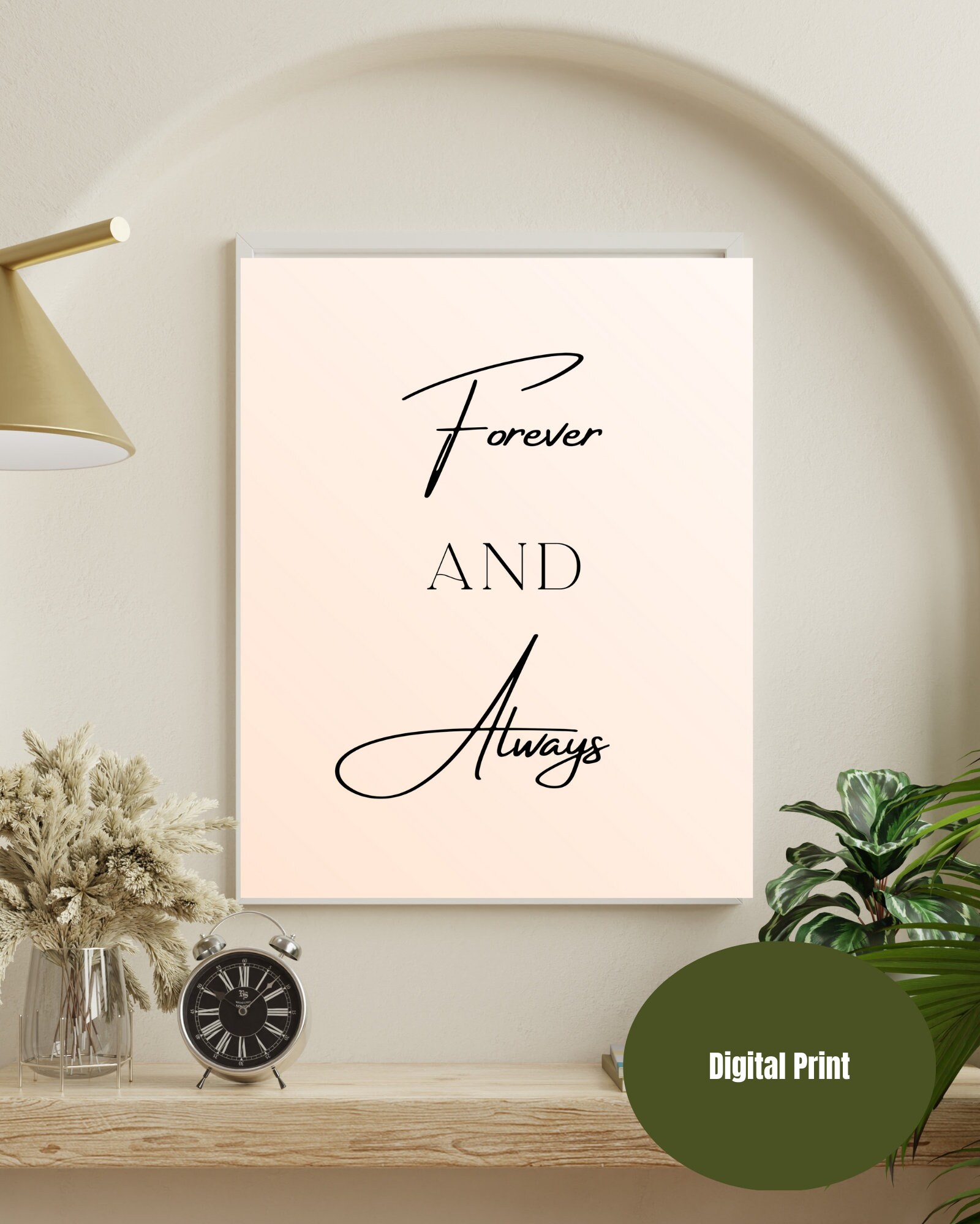 Forever and Always| Wall Decor | Wall Prints Bedroom | Printable Quotes ...