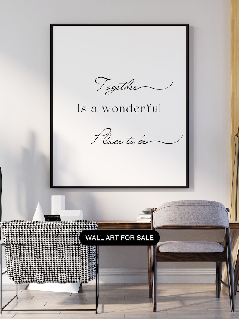 Together Printable Wall Decor Wall Prints Bedroom Printable Quotes Wall ...