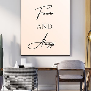 Forever and Always| Wall Decor | Wall Prints Bedroom | Printable Quotes ...