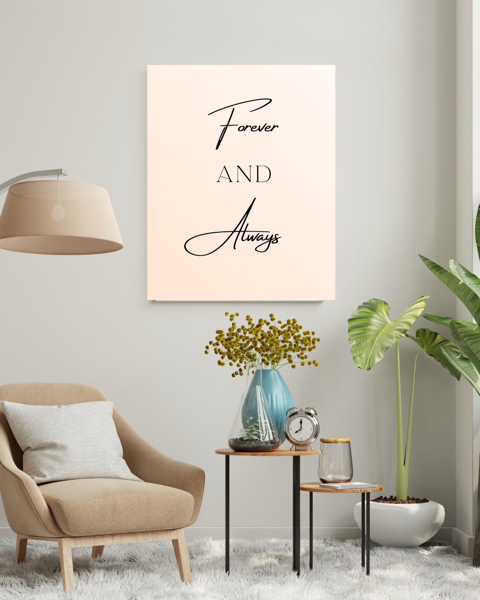 Forever and Always| Wall Decor | Wall Prints Bedroom | Printable Quotes ...