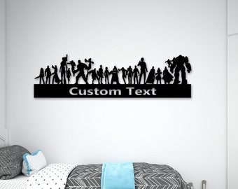 Personalized Avengers Wood Wall Art | Super Hero Boys Room | Kids Room Wall Art | Ironman, Hulk, Thor, Spiderman Wall Art  Nursery Wall Art