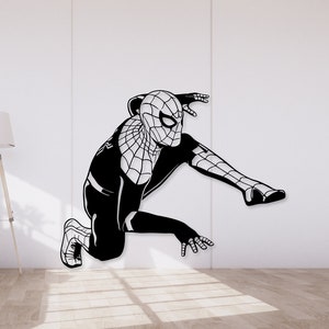 Spider Man Holz Wandbild, Spiderman Wandbild, Superheld, Avengers Kunst, Kinderzimmer Wandbehang, individuelles Geschenk, Kinderzimmer Kunst, Jungen Geburtstagsgeschenk