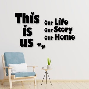 Wood Words | Wood Word Cutout | Ouote, Wood Word Sign | Laser Cut Sign | Wooden Word Decor | This Is Us Decor, Wood Letters Wall Hanging
